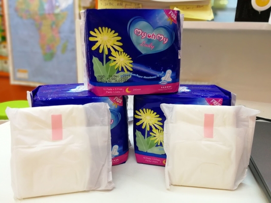 OEM femenino menstrual natural de la servilleta sanitaria del uso de la noche de la higiene de los cojines sanitarios