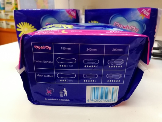 OEM femenino menstrual natural de la servilleta sanitaria del uso de la noche de la higiene de los cojines sanitarios