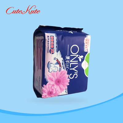 cojines menstruales SAP de las servilletas sanitarias PE de 240m m del algodón orgánico disponible de la película