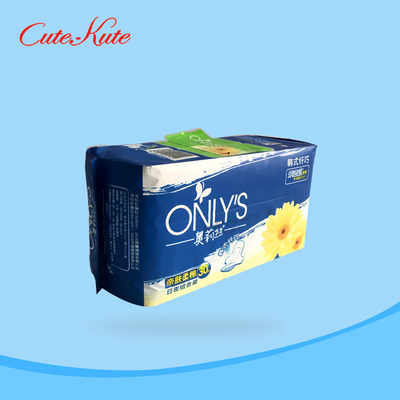 Alas adicionales del anión fino estupendo disponible de bambú suave de los cojines sanitarios