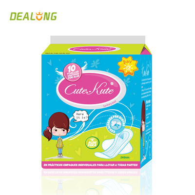 Señora cómoda Care Sanitary Napkin de los cojines sanitarios 270m m de las mujeres imprimió