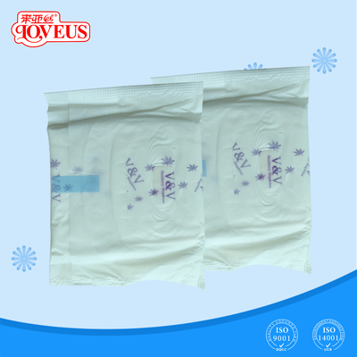 película pura Maxi Sanitary Napkins de los cojines sanitarios PE del algodón de 280m m