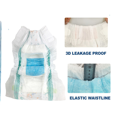 Pañal disponible Clothlike Backsheet del bebé de la cinta mágica con la cintura elástica grande
