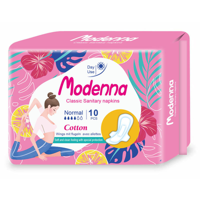 Pads sanitarios de alta absorción con alas respiratorios desechables