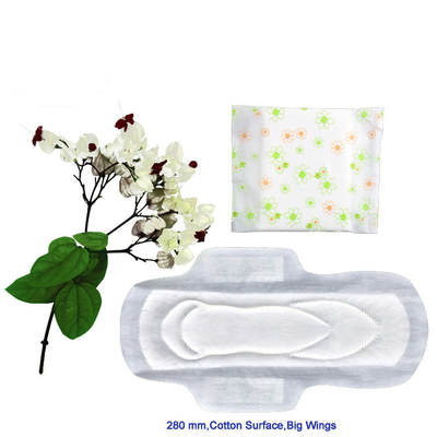 Algodón orgánico herbario 100% de la higiene de las servilletas sanitarias del algodón Maxi Pads Premium