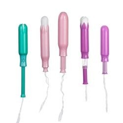 Tapones de vaciamiento del algodón de los tapones de la cartulina de la caja vaginal biodegradable orgánica barata al por mayor de las señoras